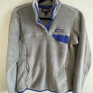 Womens retool fleece PATAGONIA SIZE MEDIUM grey and purple excellent condition